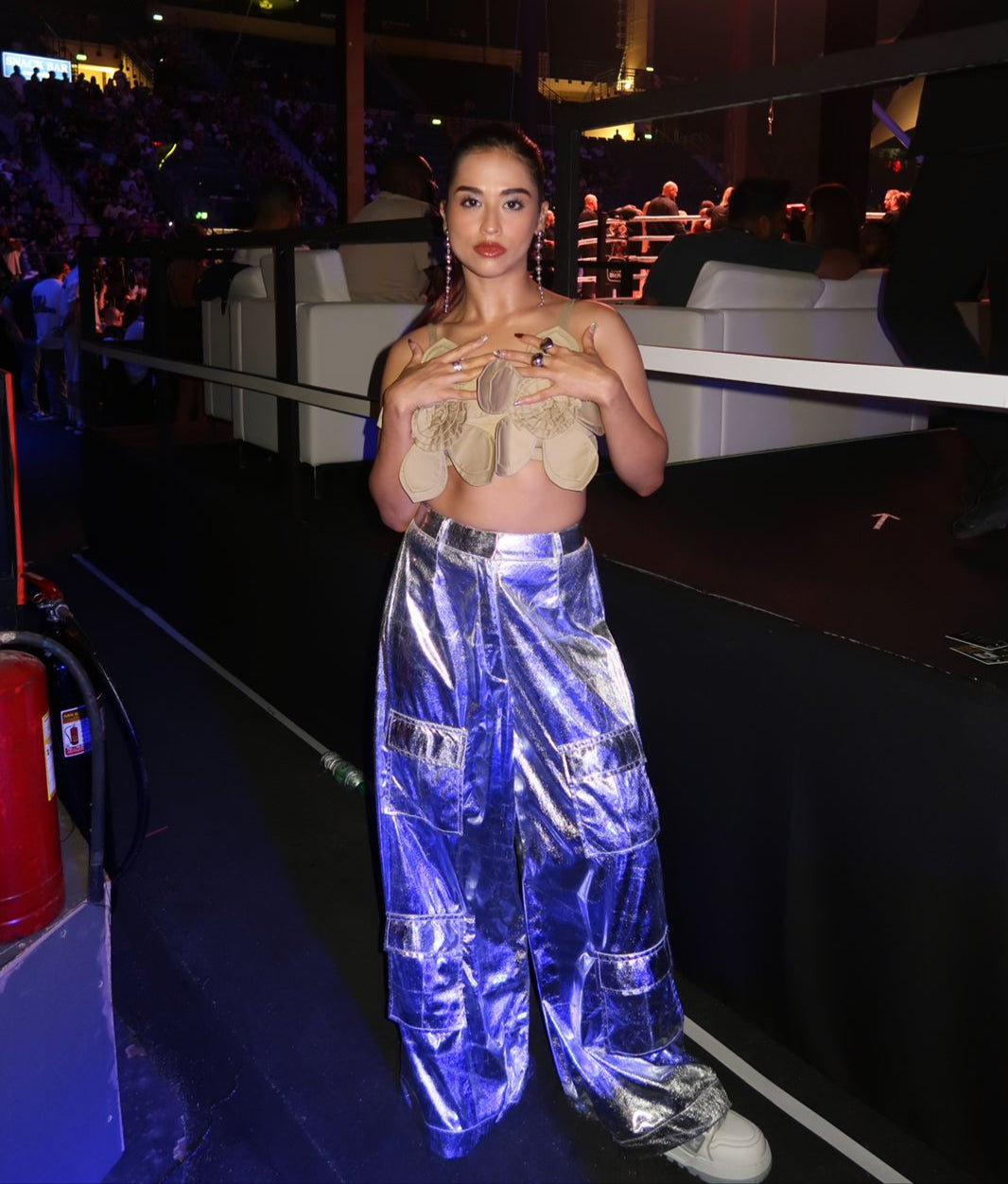 Foil Groove Wide pants