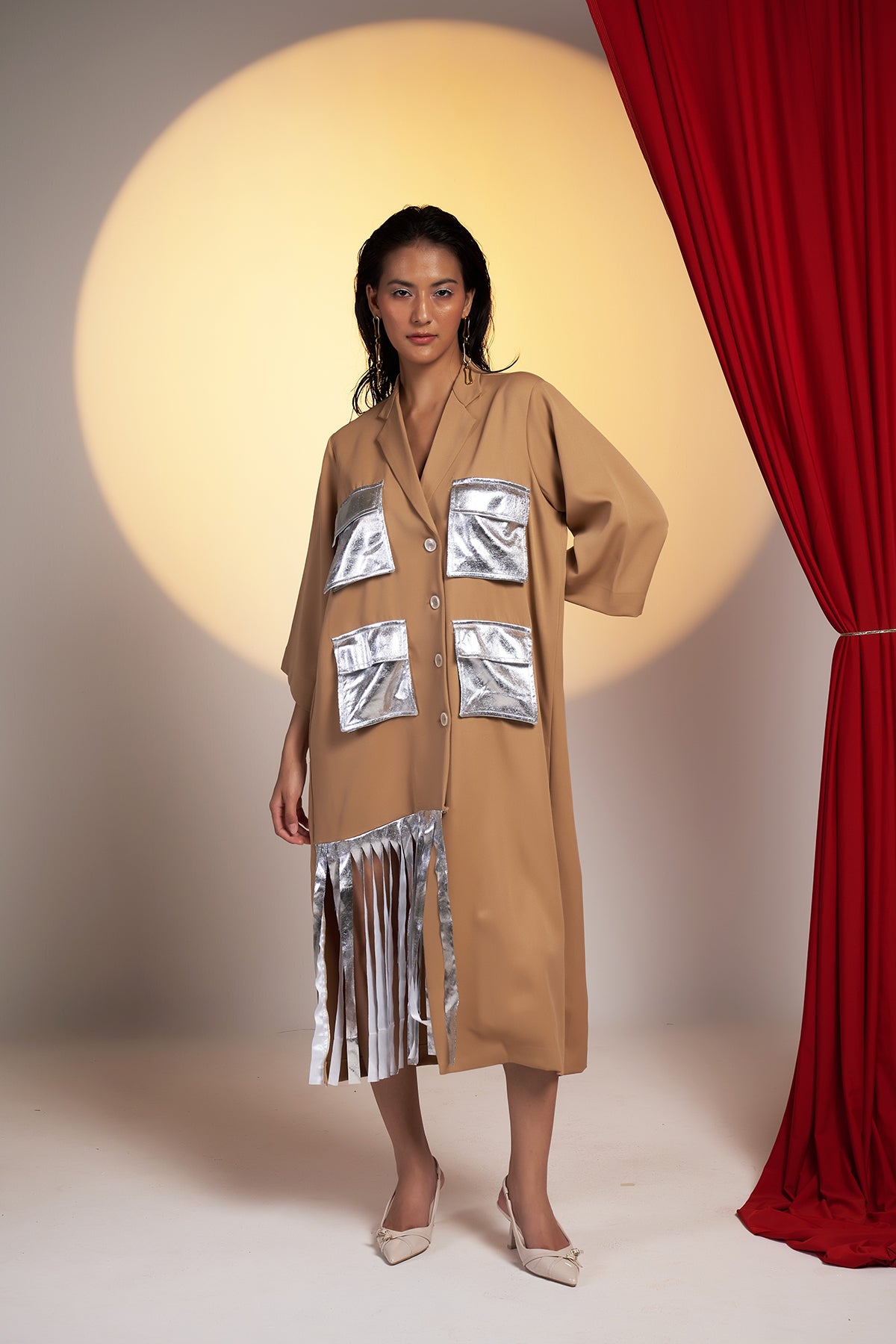 Foil Groove Jacket Dress