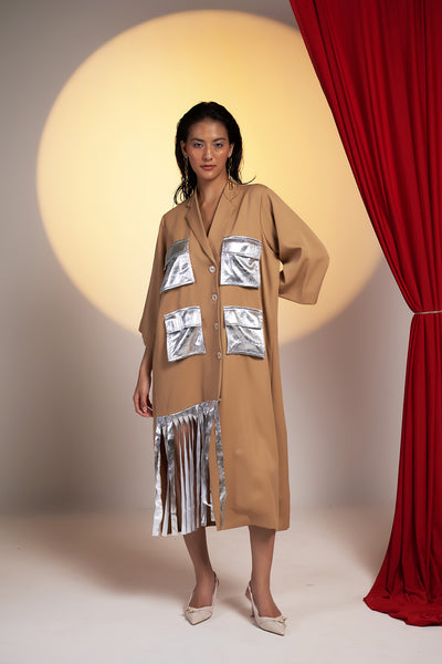 Foil Groove Jacket Dress