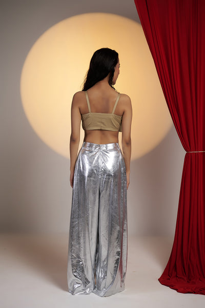 Foil Groove Wide pants