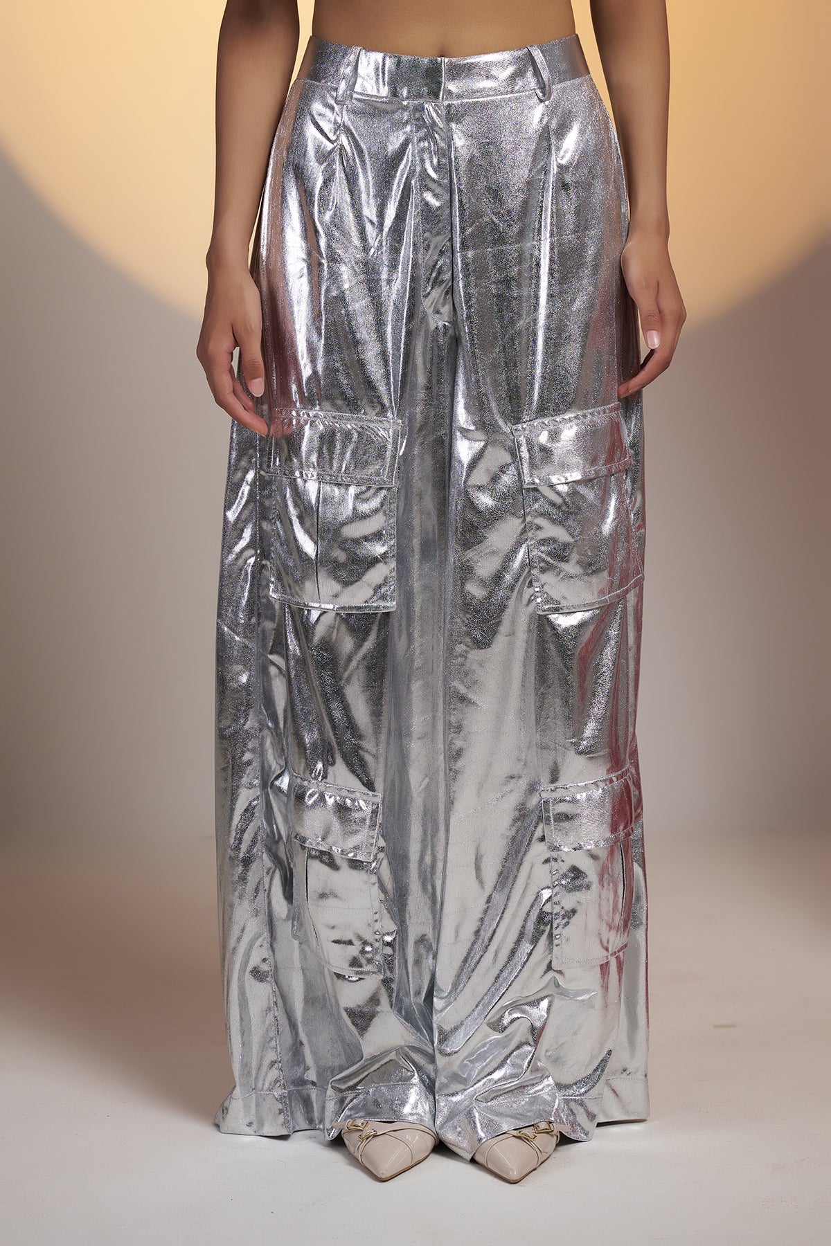 Foil Groove Wide pants