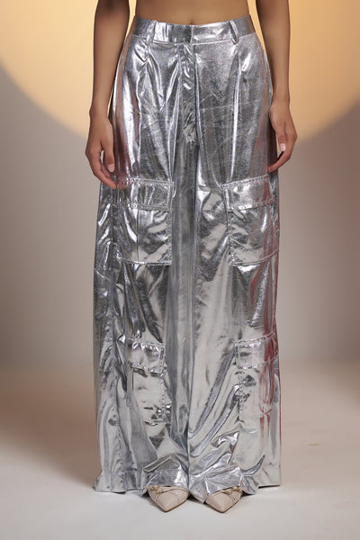 Foil Groove Wide pants