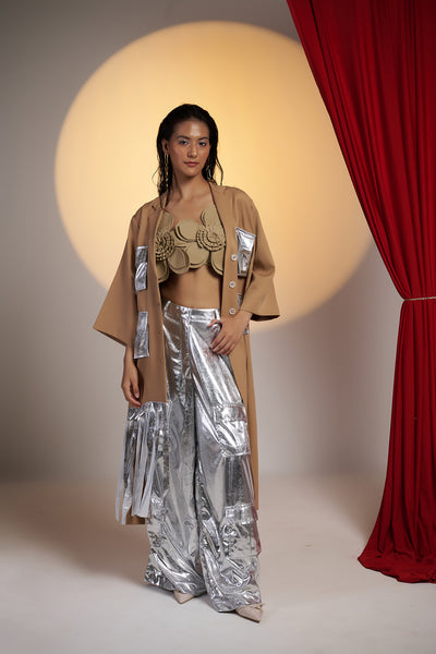 Foil Groove Wide pants